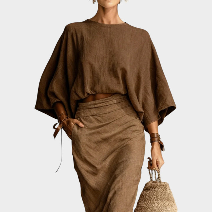 Bohemian Draped Two-Piece Set
