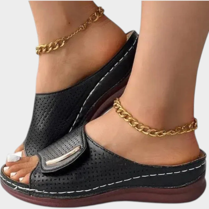 Perforated Comfort Slide Sandals