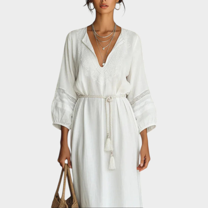 Boho Embroidered Maxi Dress