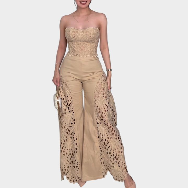 Strapless Lace Two-Piece Set