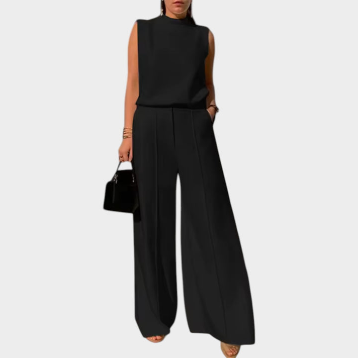 Chic Sleeveless Two-Piece Set