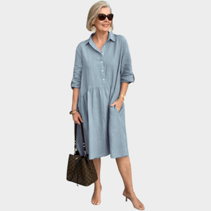 Chic Collared Midi Dress