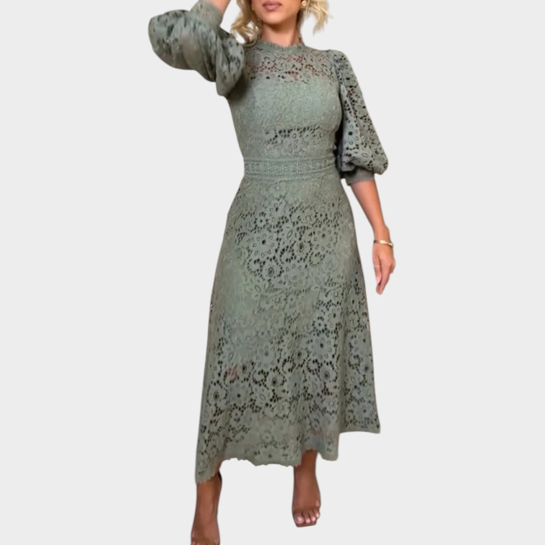 Elegant Lace Midi Dress