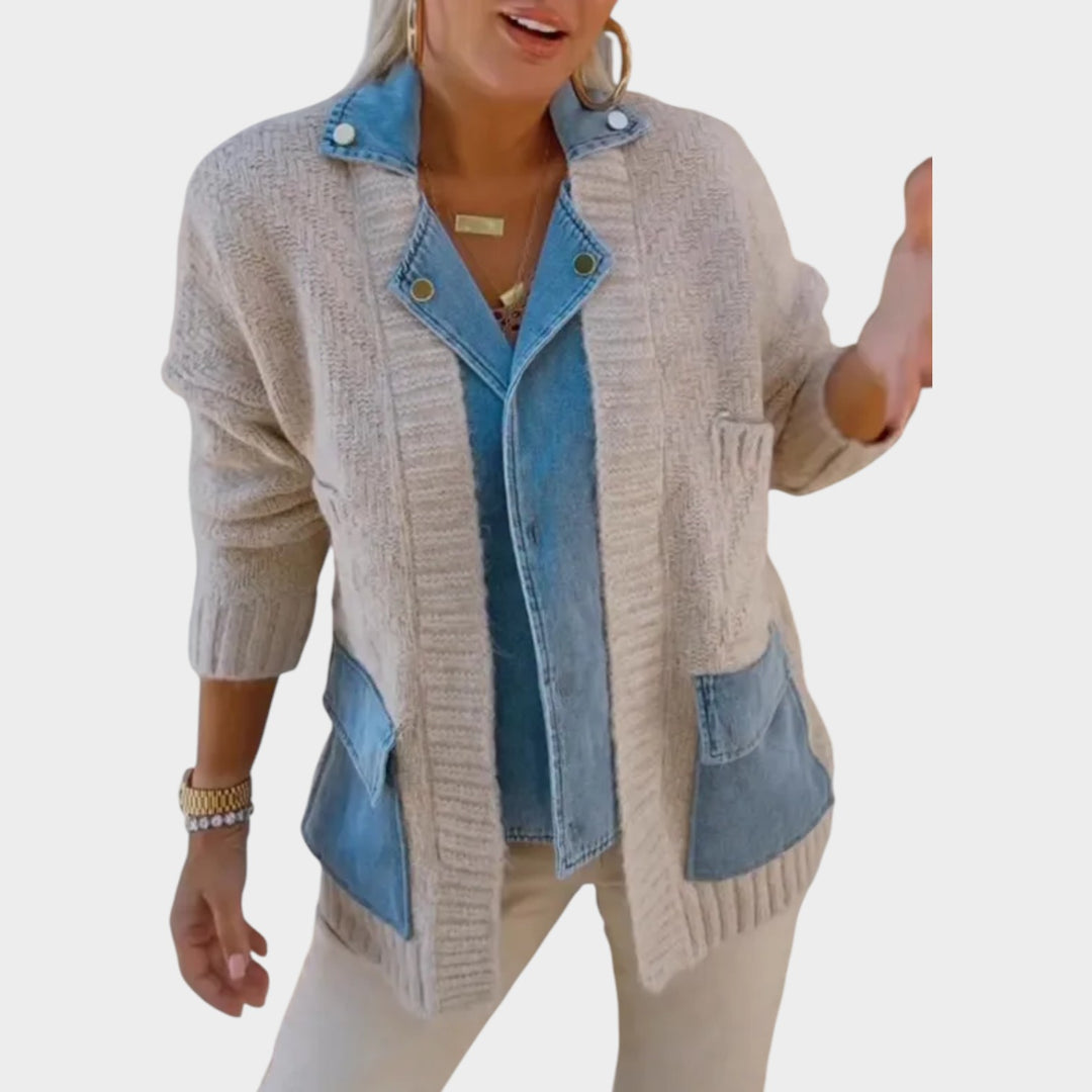 Textured Layered Knit Jacket