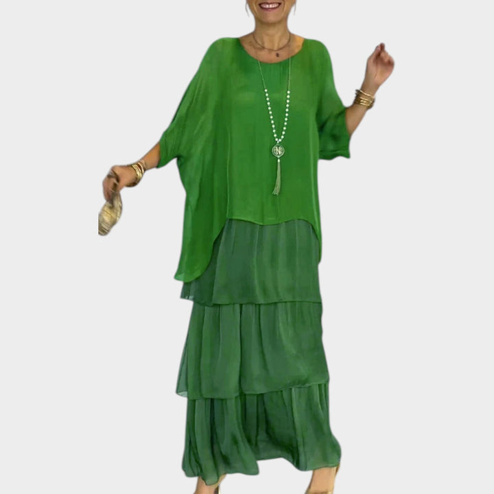 Flowy Tiered Boho Maxi Dress