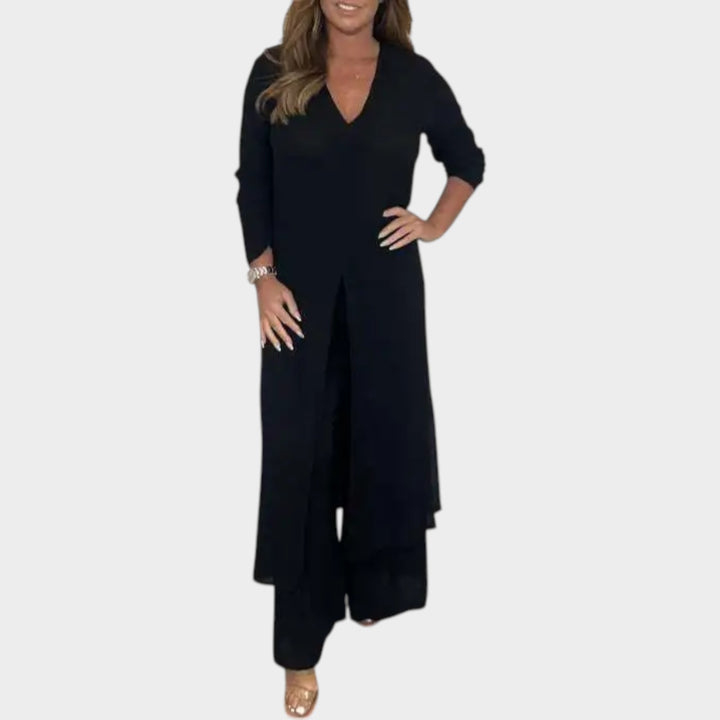 Elegant Long Tunic Two-Piece Set