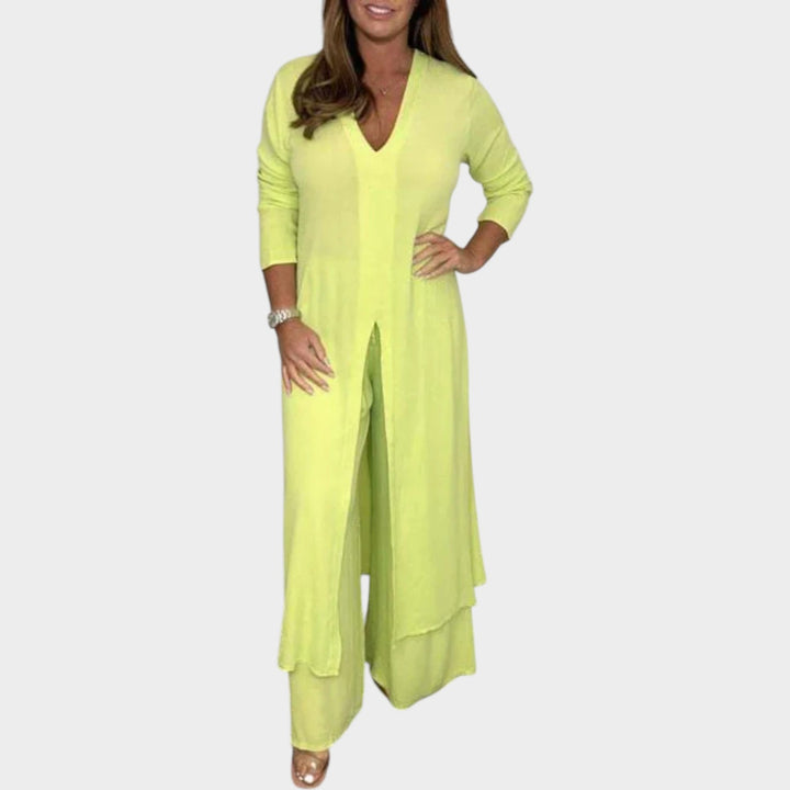 Elegant Long Tunic Two-Piece Set