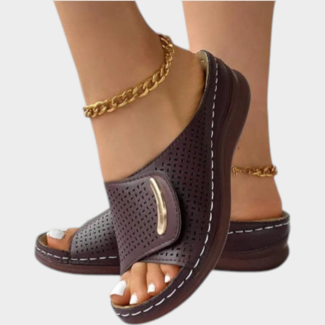 Perforated Comfort Slide Sandals