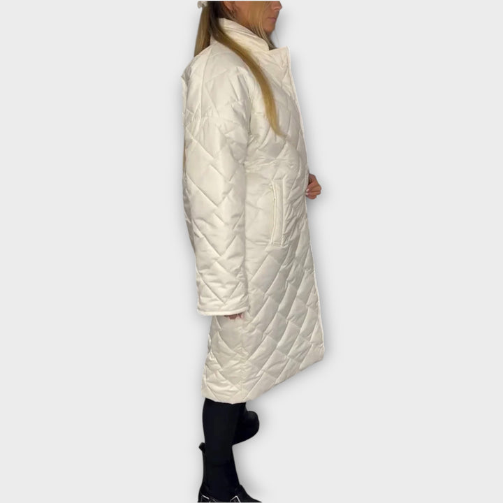 Quilted Longline Winter Puffer Coat