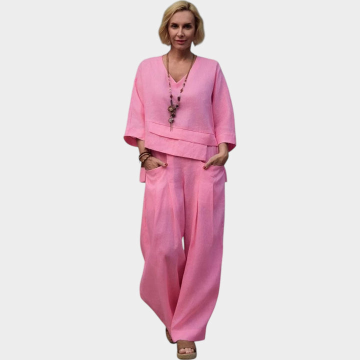 Relaxed Two-Piece Wide-Leg Set