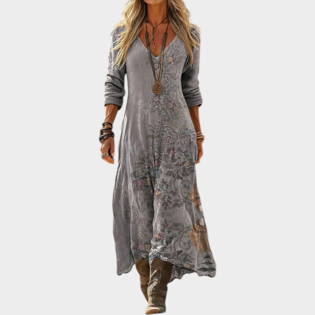 Elegant Boho Floral Maxi Dress