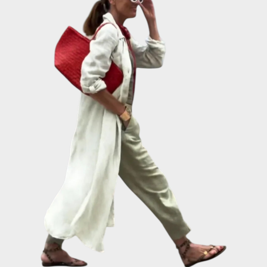 Effortless Long Shirt & Pants Set