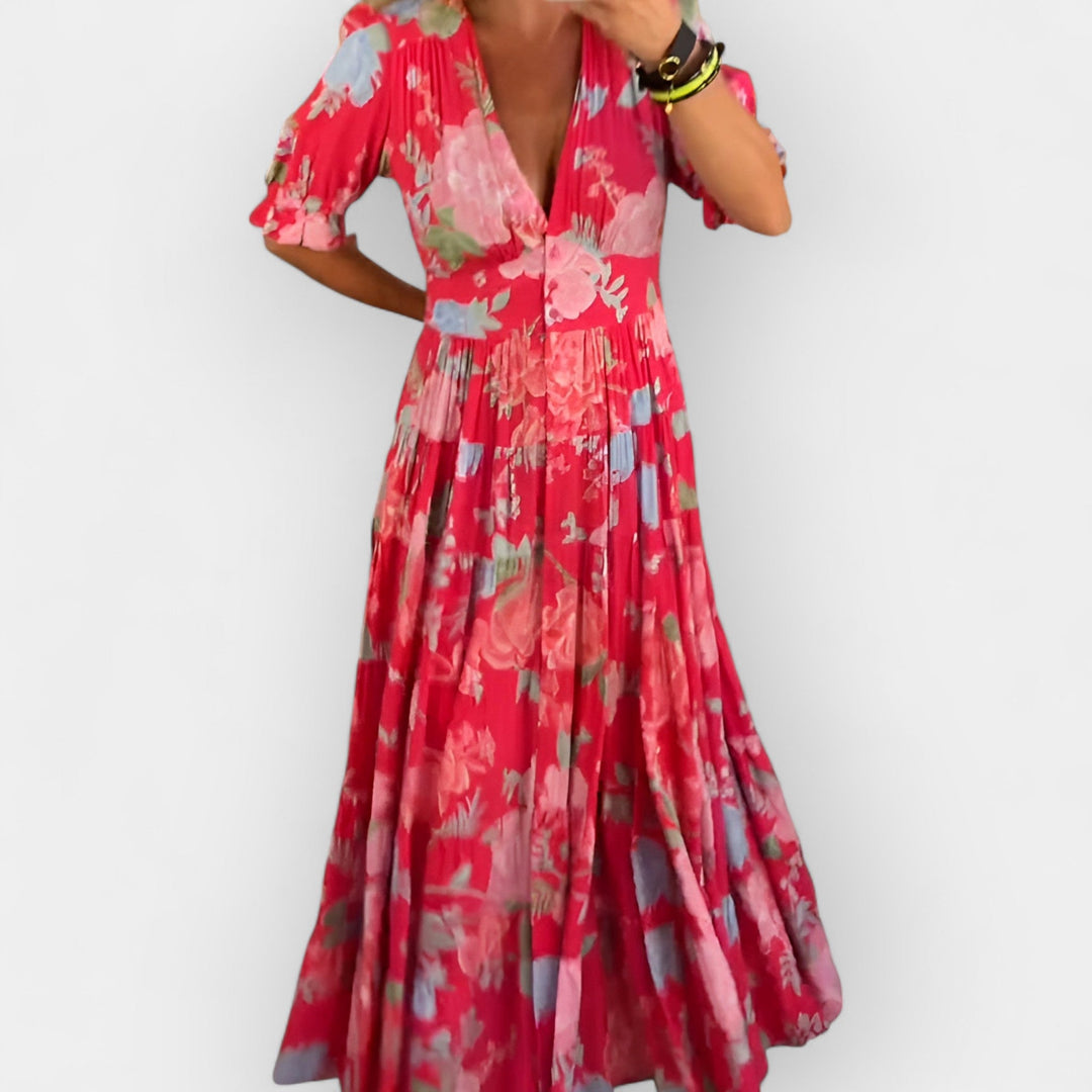 Light Floral Dress with Pockets