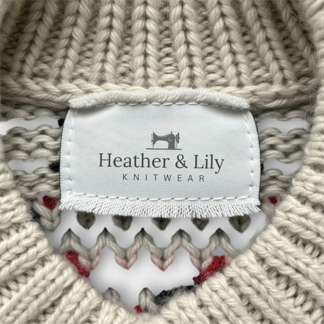 Knitted Sweater with Geometric Pattern