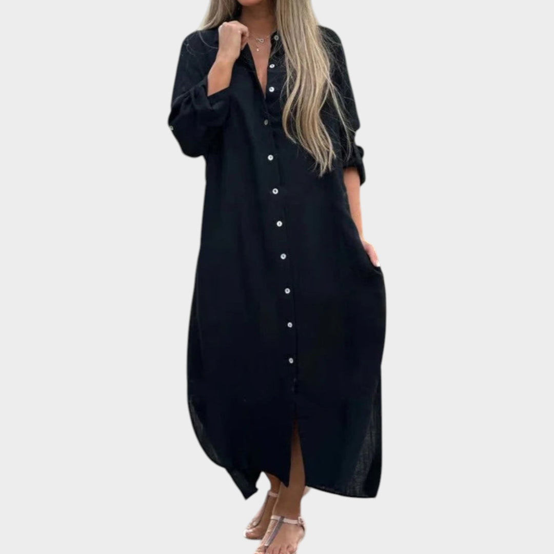 Effortless Button-Down Maxi Dress
