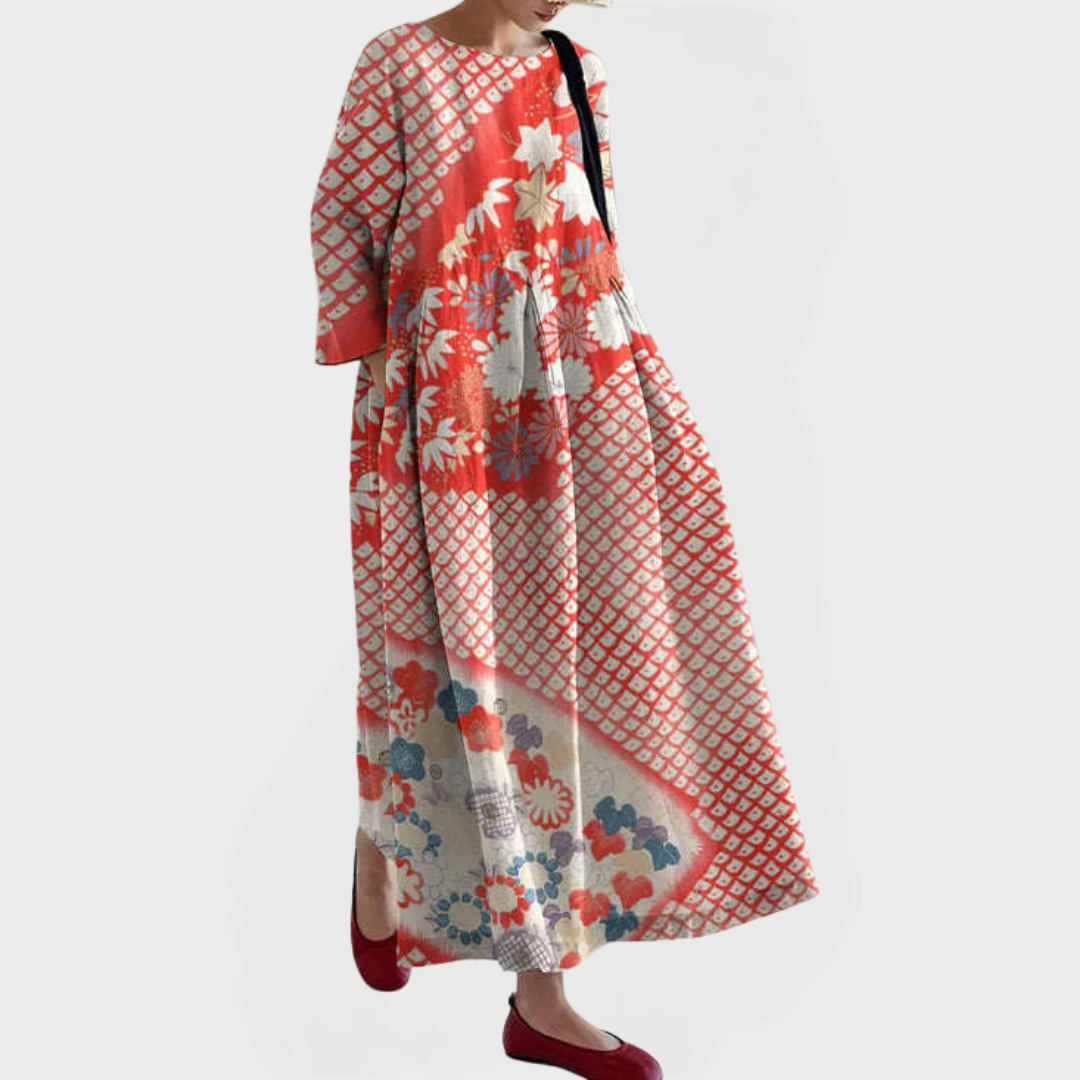 Embroidered Relaxed Maxi Dress