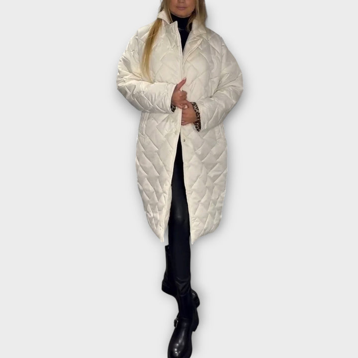 Quilted Longline Winter Puffer Coat