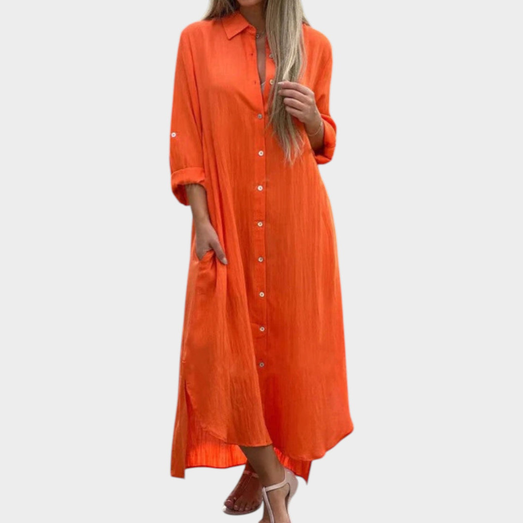 Effortless Button-Down Maxi Dress