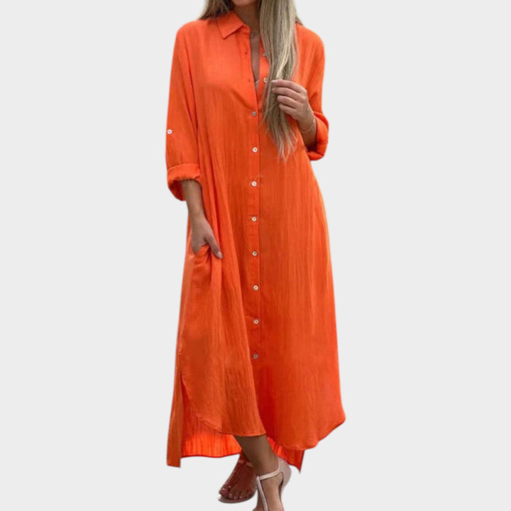 Effortless Button-Down Maxi Dress