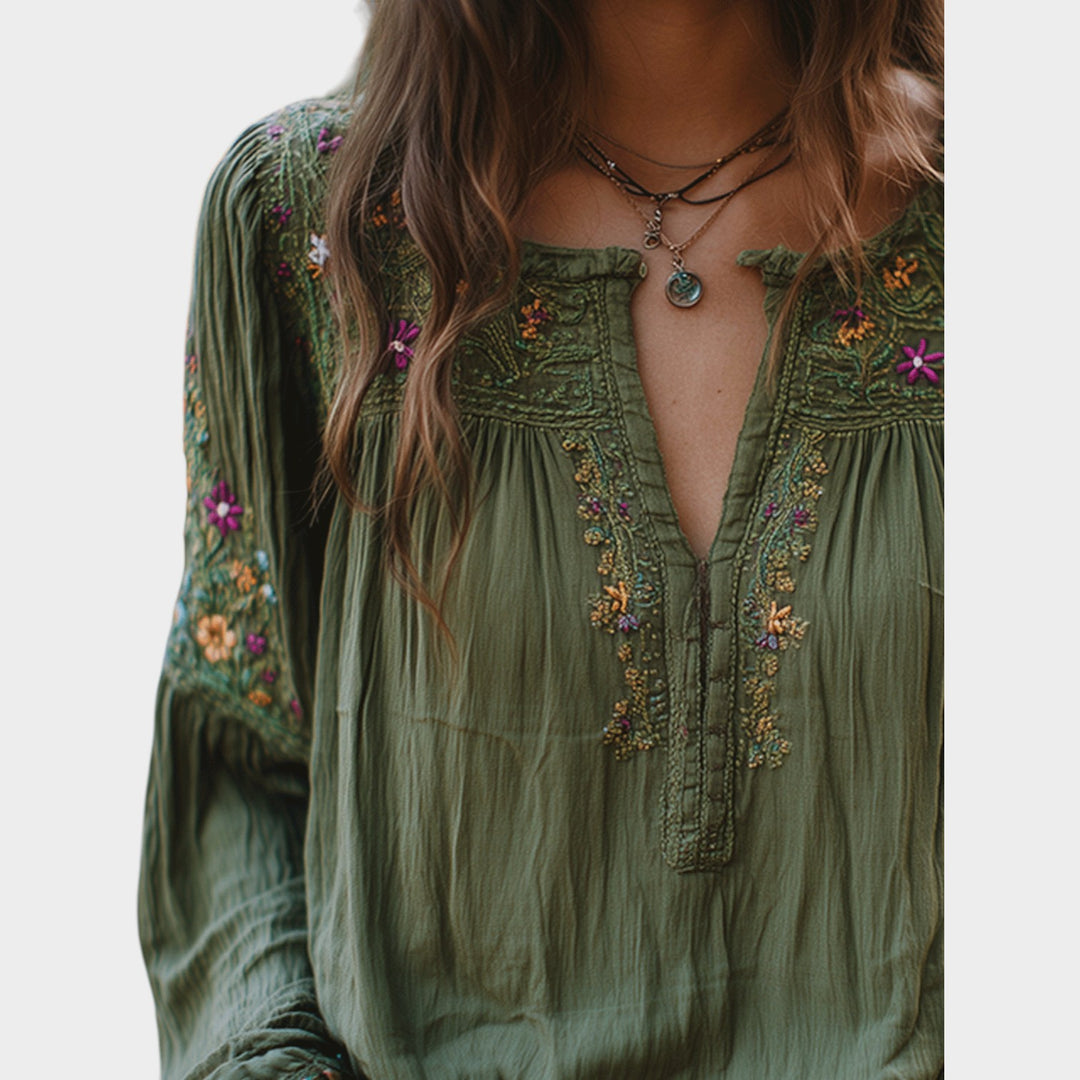 Bohemian Embroidered Blouse