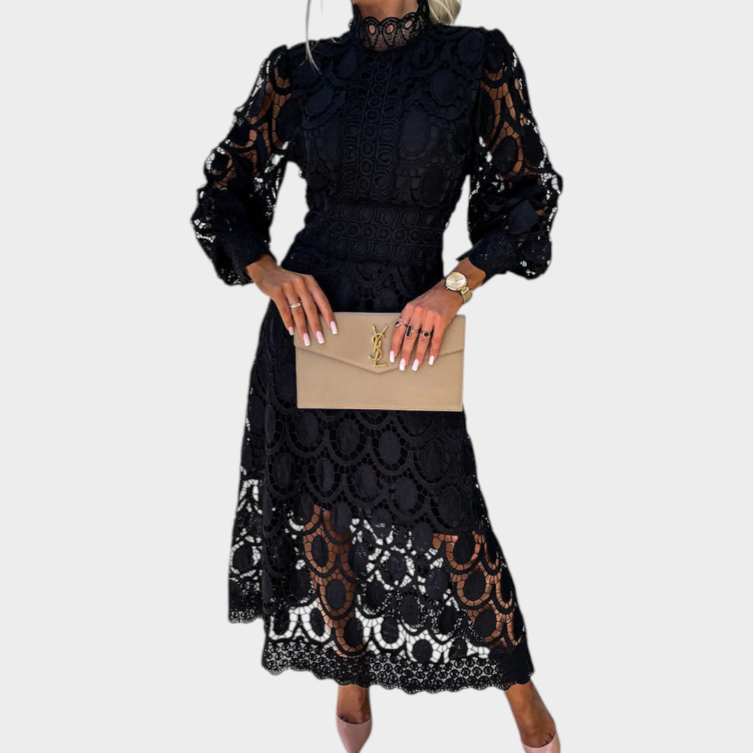 Elegant Lace Midi Dress