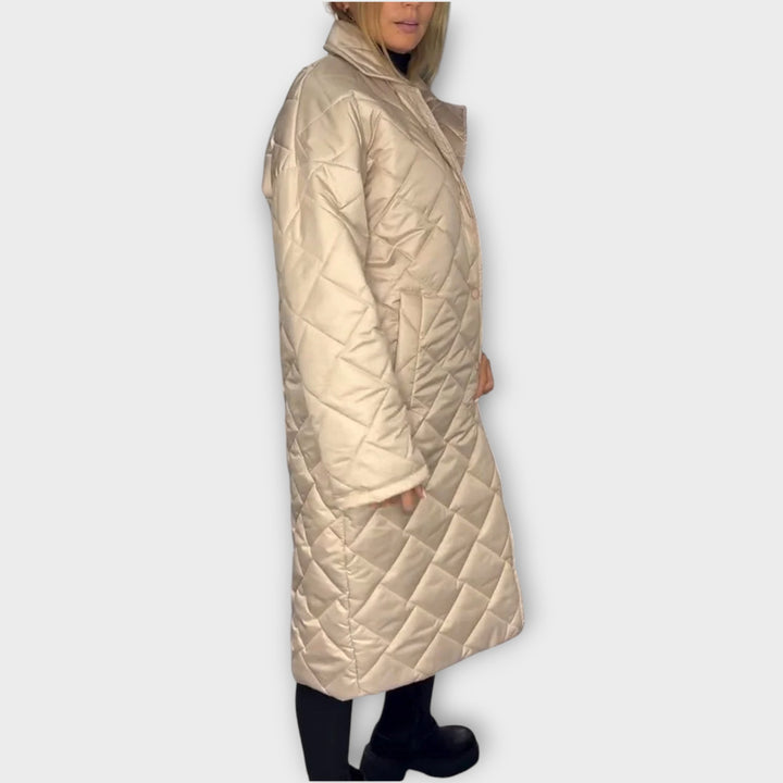 Quilted Longline Winter Puffer Coat