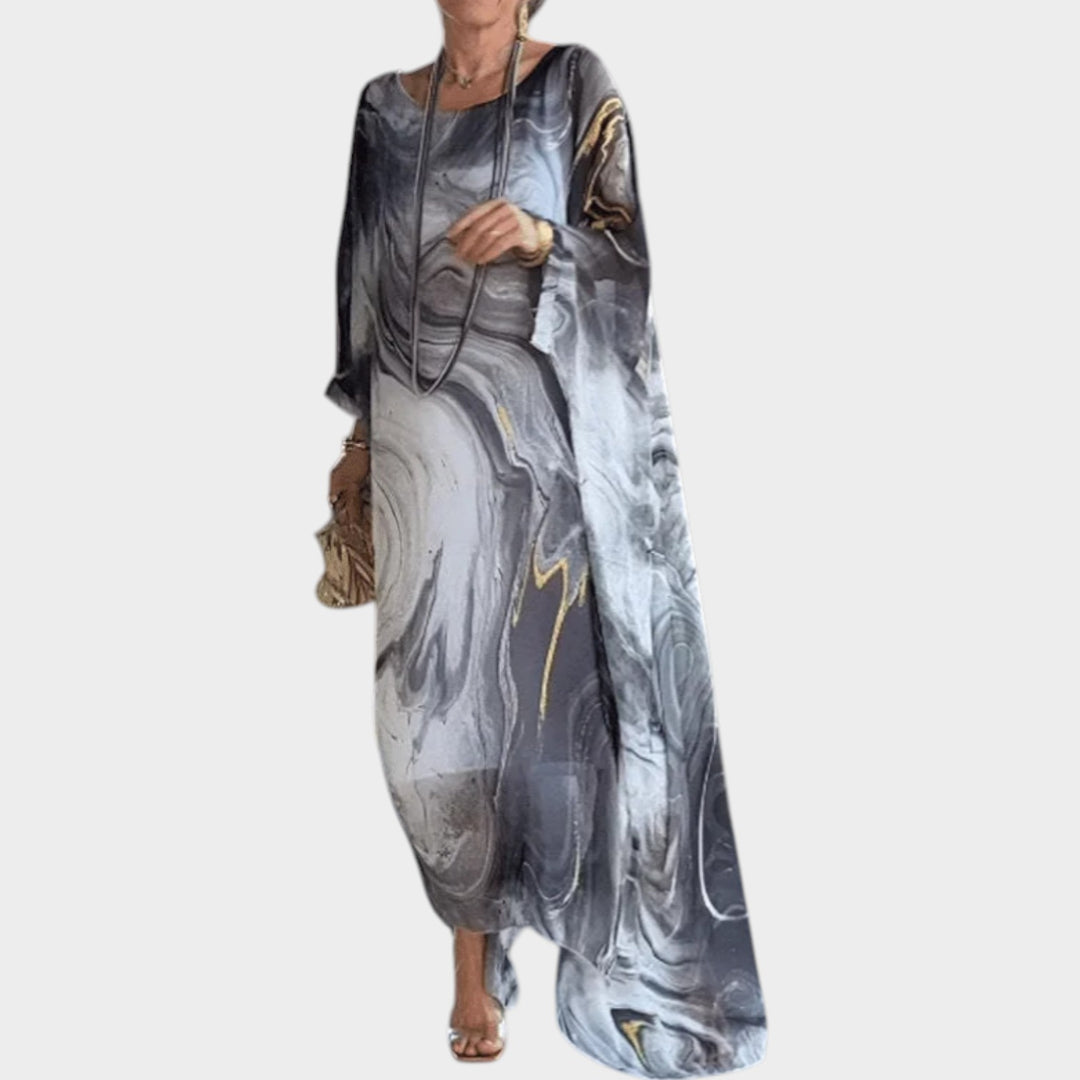 Artistic Flow Maxi Kaftan Dress