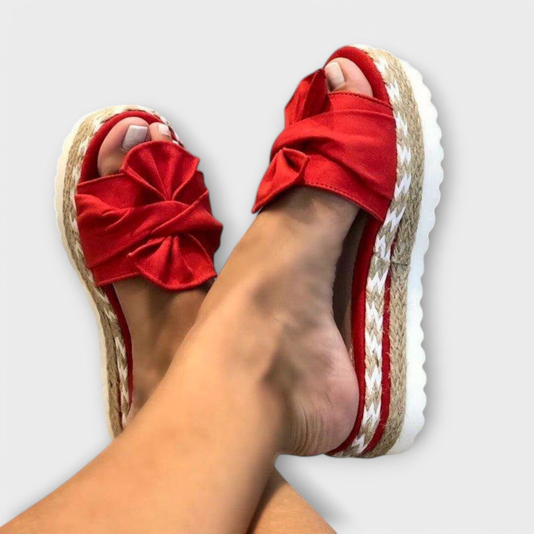Sandals with Ribbon Ties
