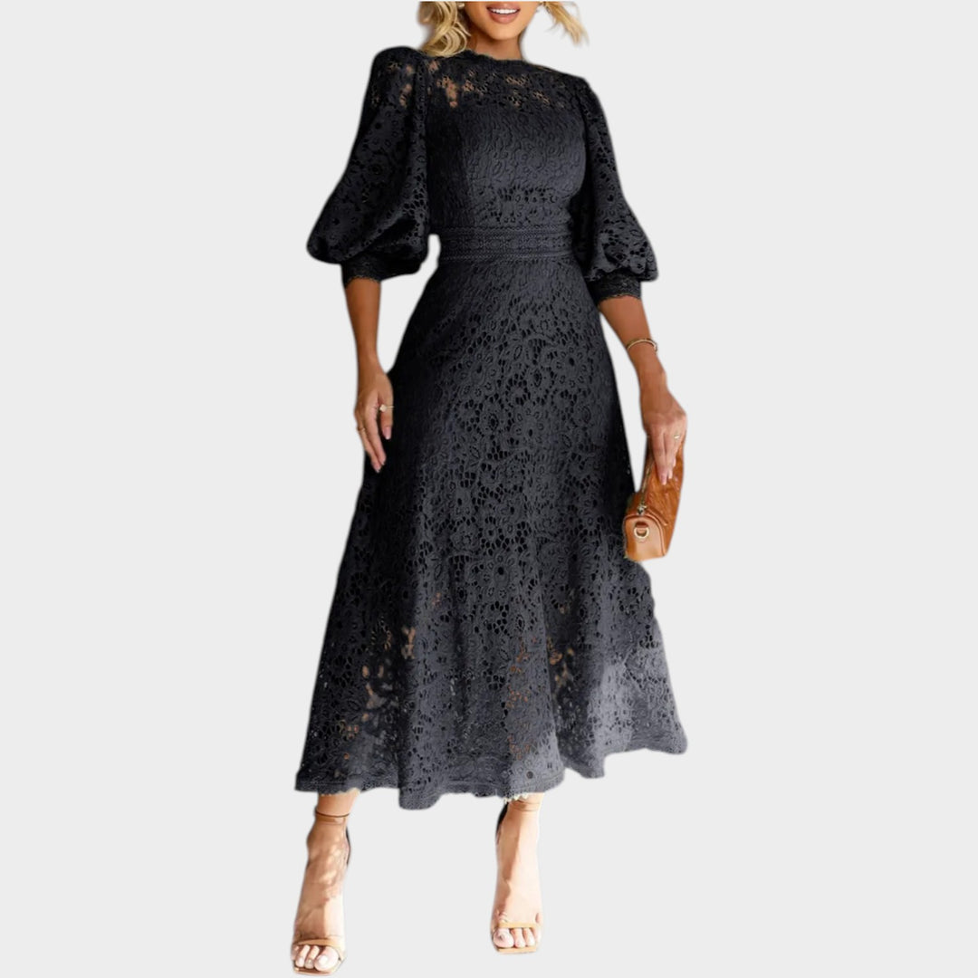 Elegant Lace Midi Dress