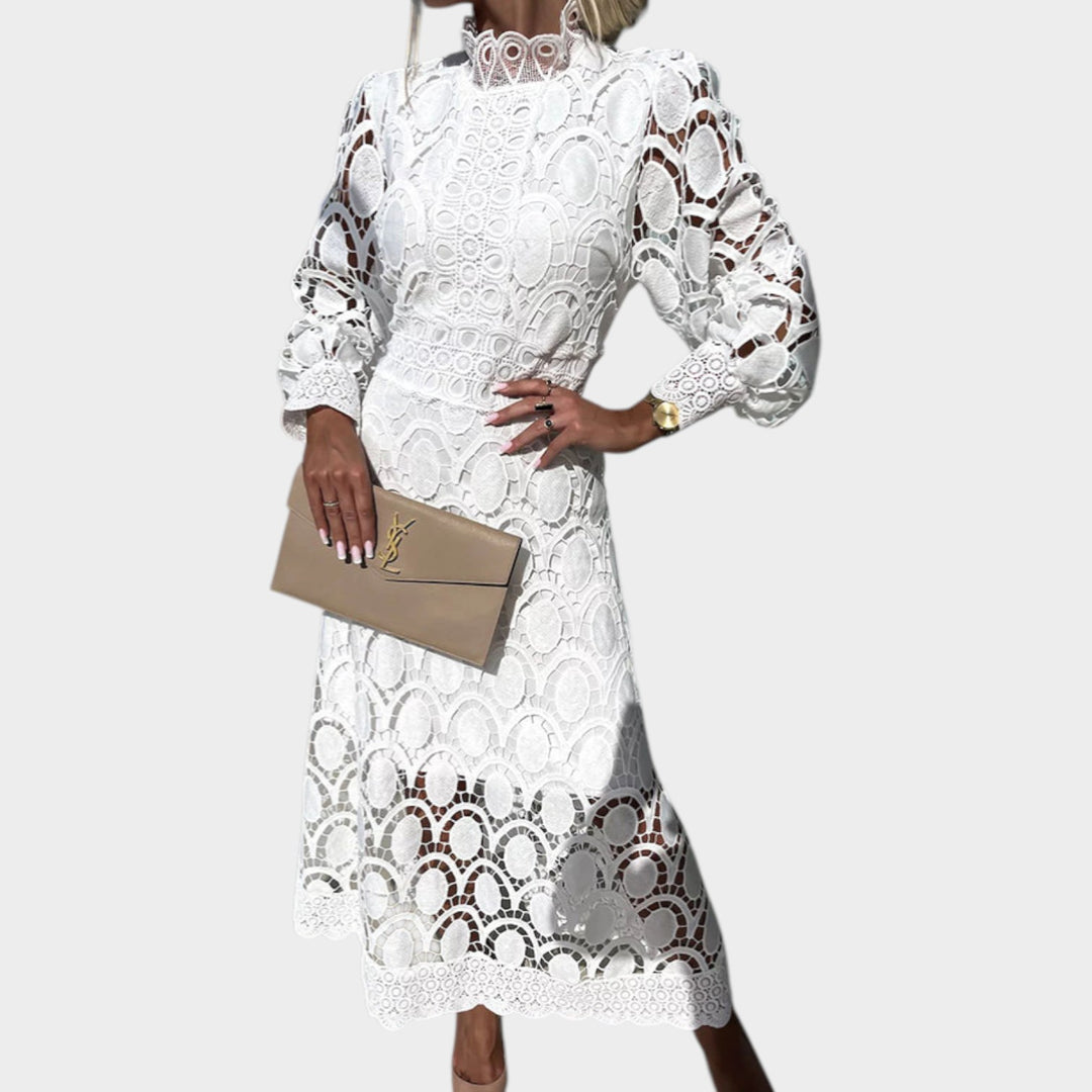 Elegant Lace Midi Dress