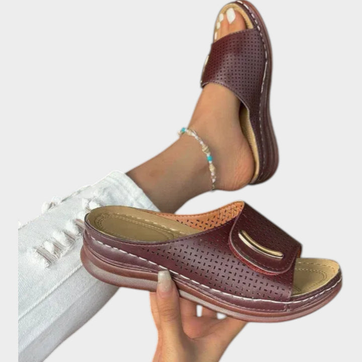 Perforated Comfort Slide Sandals