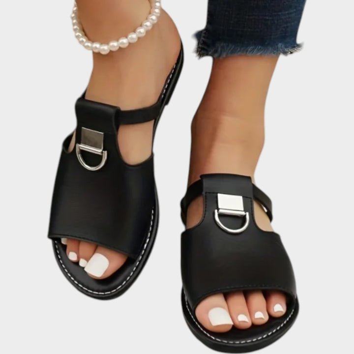 Chic Metal Accent Sandals