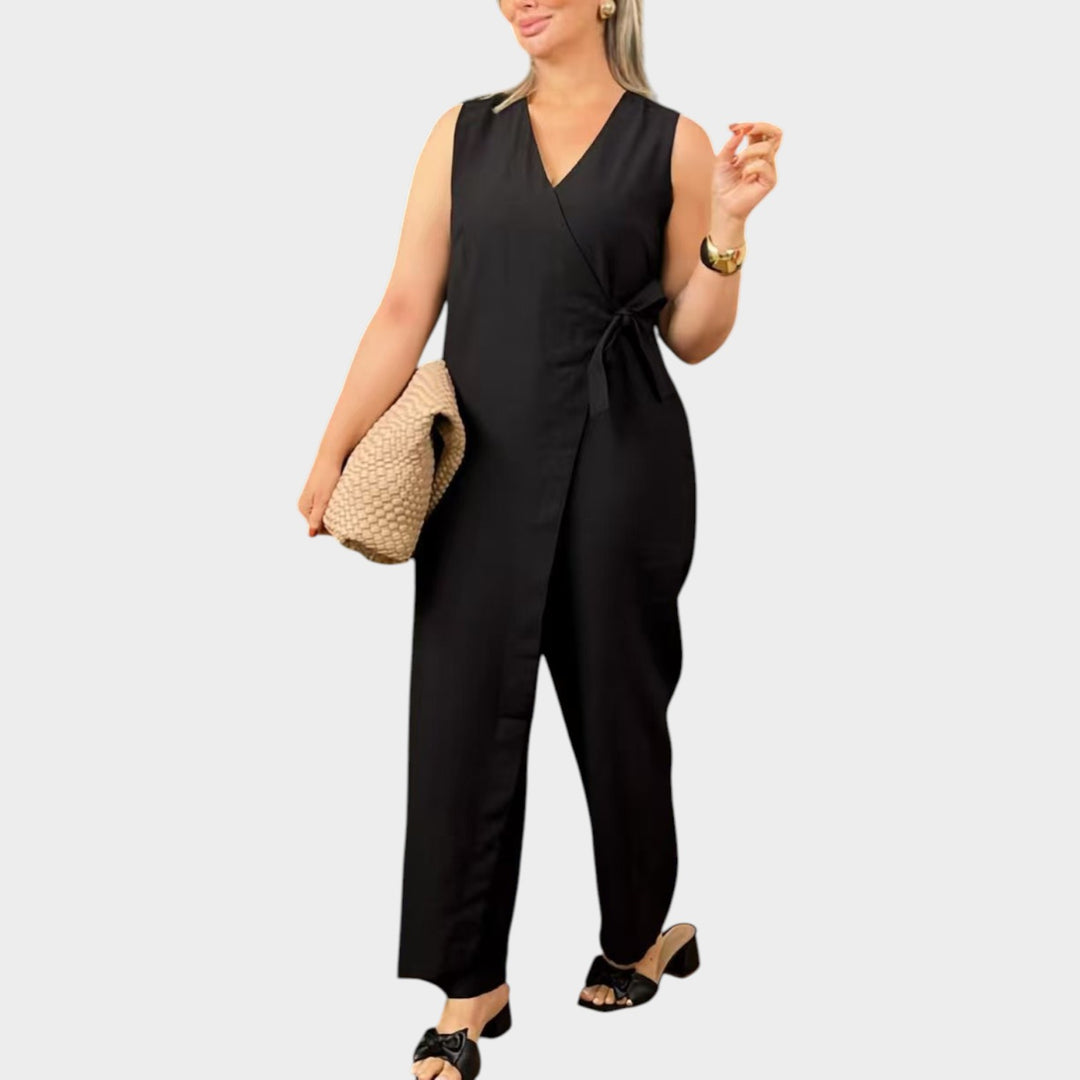 Sleeveless Wrap Jumpsuit