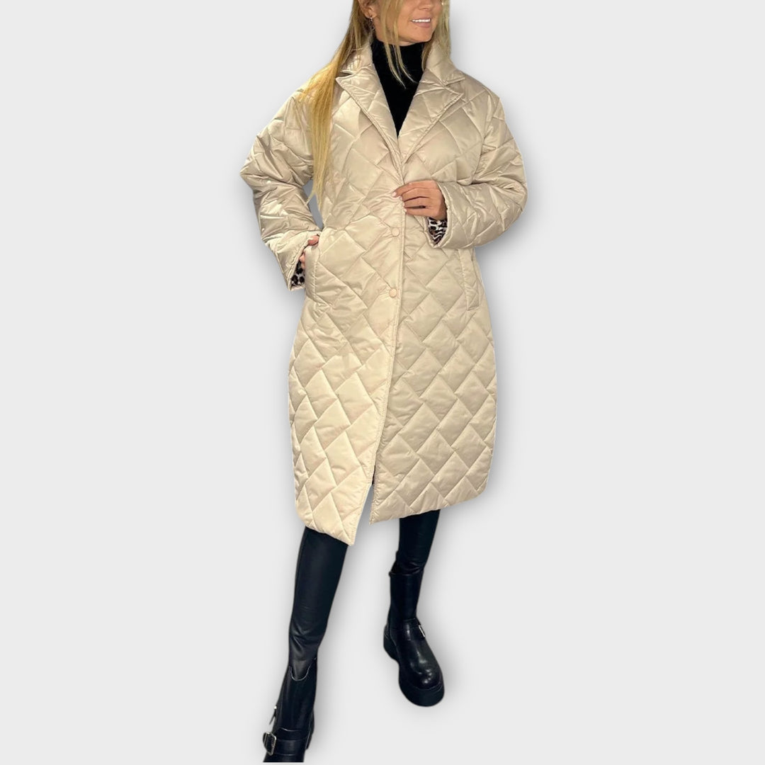Quilted Longline Winter Puffer Coat