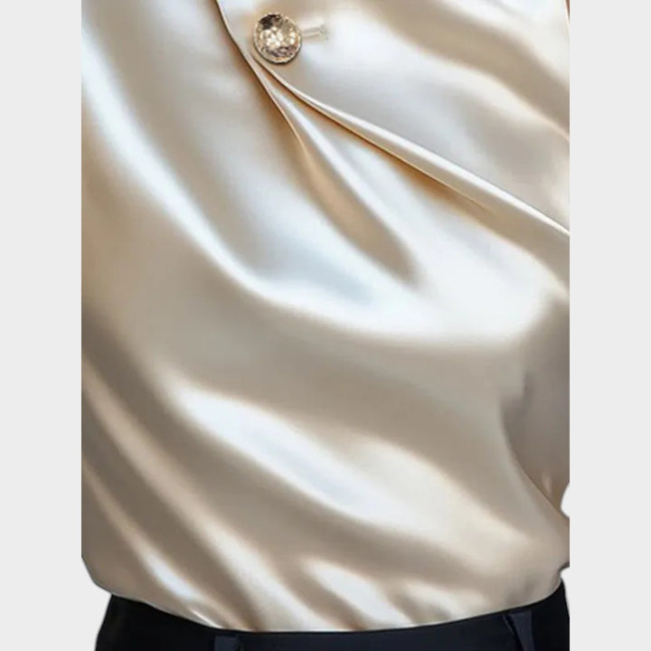 Elegant Satin Sleeveless Blouse