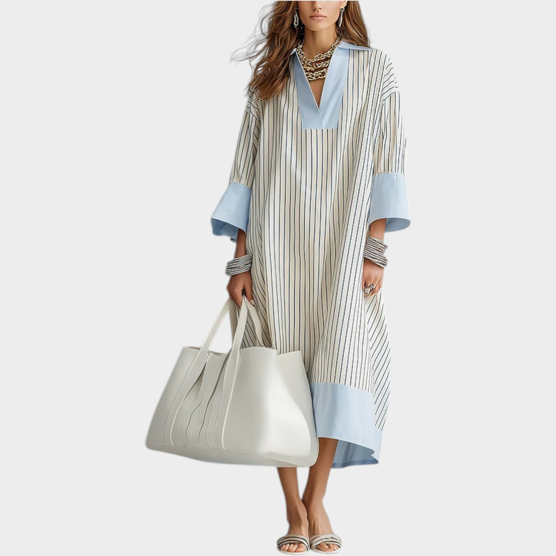 Striped Oversized Shirt Dress