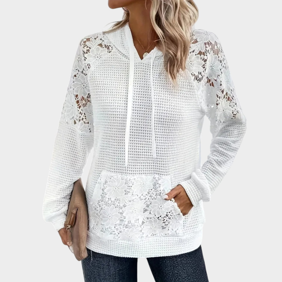 Lace-Detail Everyday Hoodie