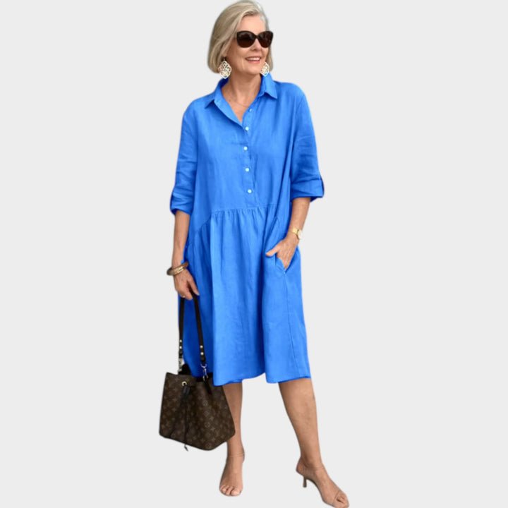 Chic Collared Midi Dress