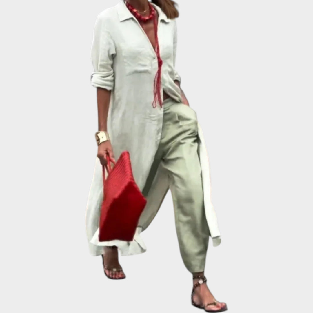 Effortless Long Shirt & Pants Set
