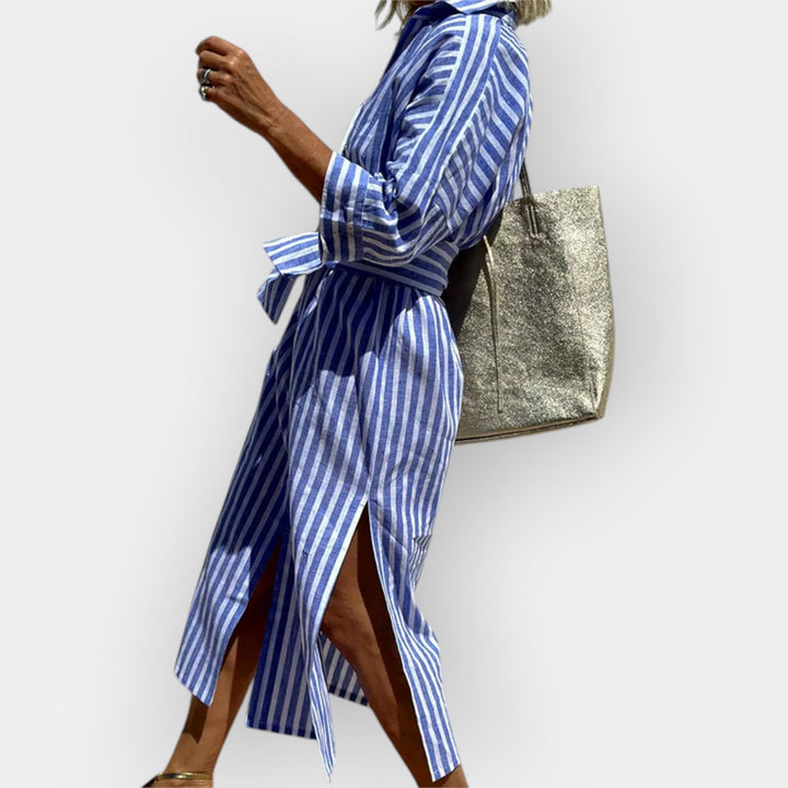 Relaxed Striped Shirt Dress