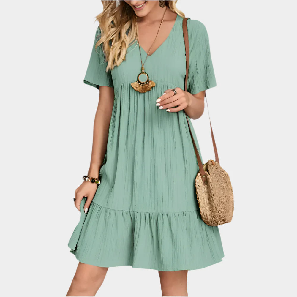 Elegant Mini Dress with Stripes