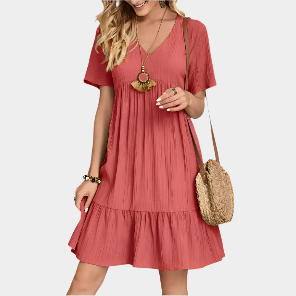Elegant Mini Dress with Stripes