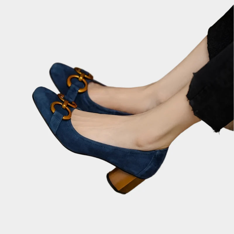 Elegant Square-Heeled Pumps