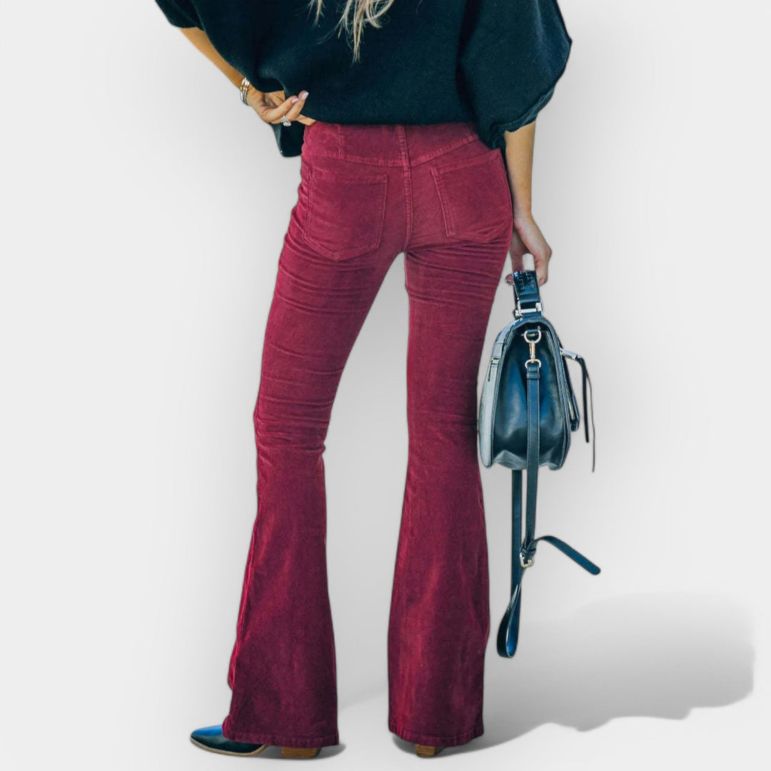 High-Waisted Pants with Wide Legs