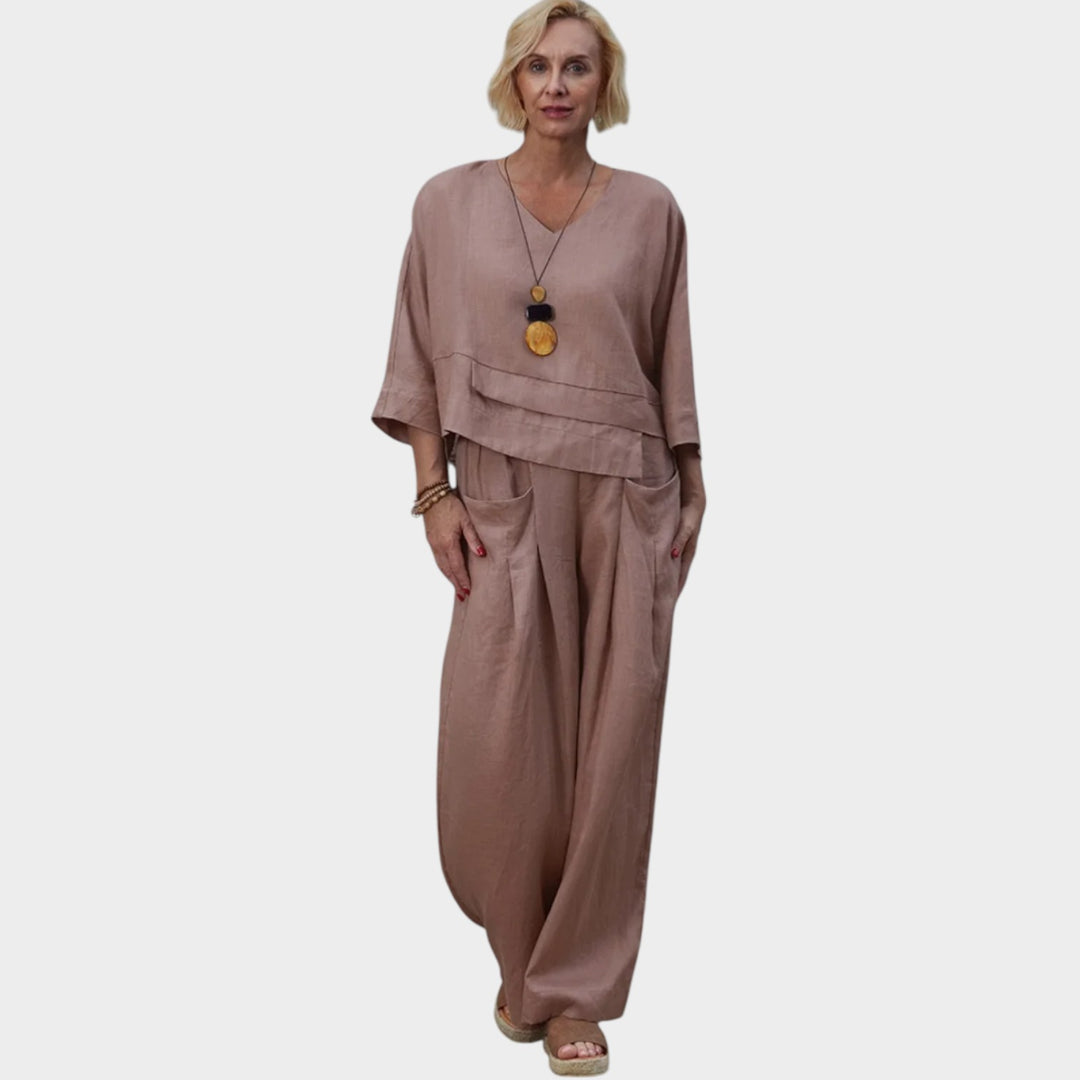 Relaxed Two-Piece Wide-Leg Set