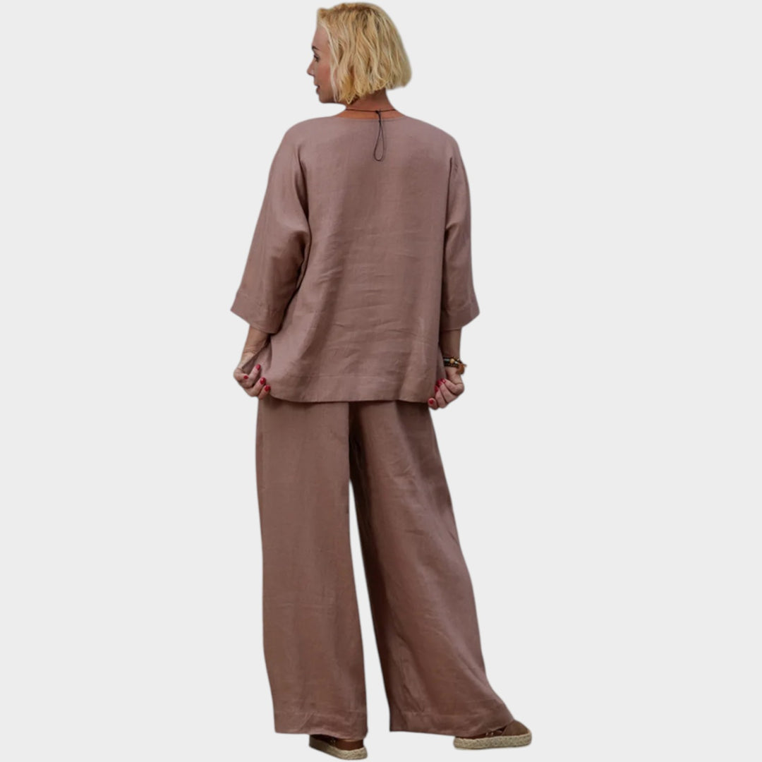 Relaxed Two-Piece Wide-Leg Set