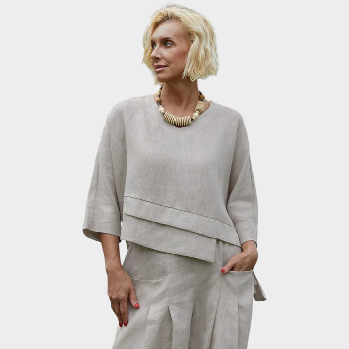 Relaxed Two-Piece Wide-Leg Set
