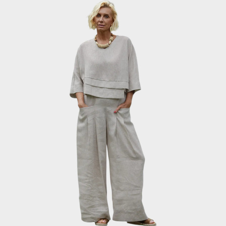 Relaxed Two-Piece Wide-Leg Set