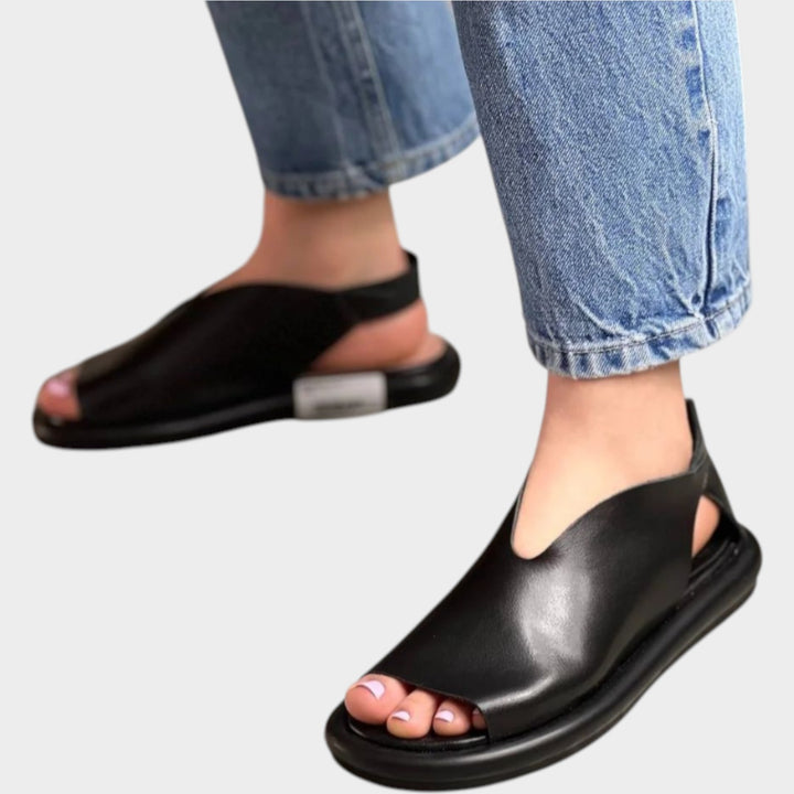 Modern Open-Toe Leather Sandals