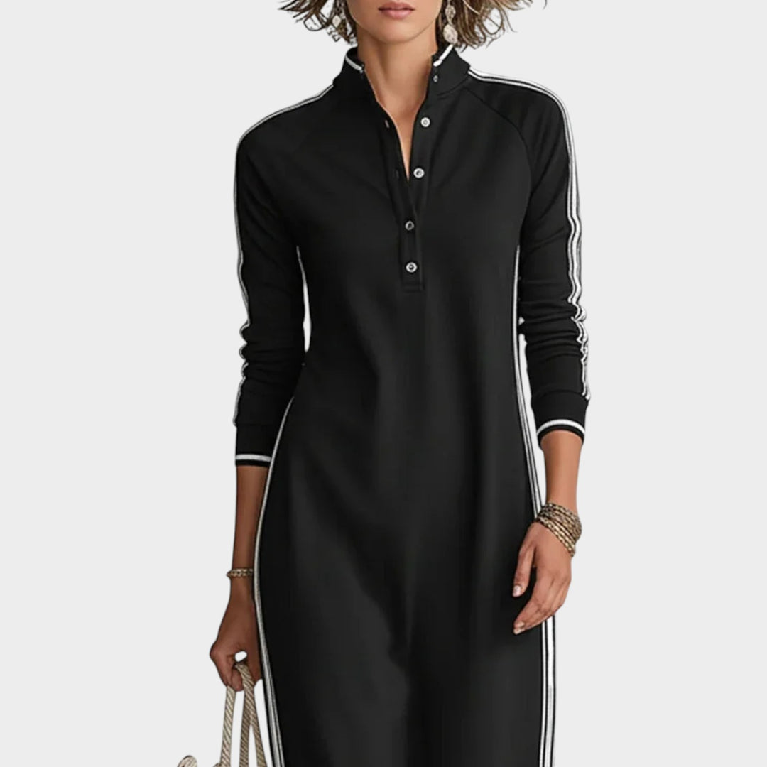 Sporty Chic Longline Shirt Dress